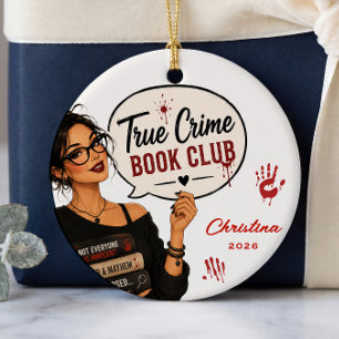 True Crime Book Club Ornament Gift