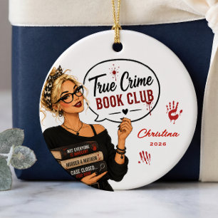 True Crime Book Club Ornament Gift