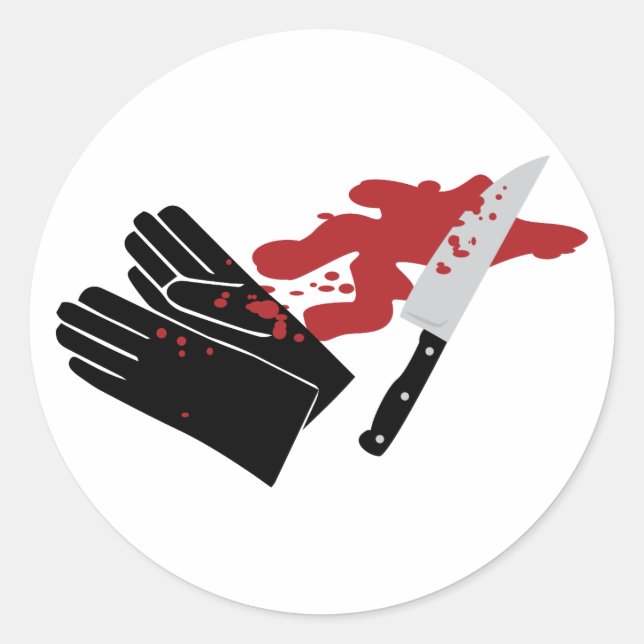 True Crime Classic Round Sticker (Front)