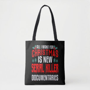 True Crime Funny Christmas Gift Fan Tote Bag