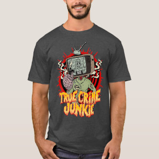 True Crime Junkie Serial Killer Mugshot Vintage T-Shirt