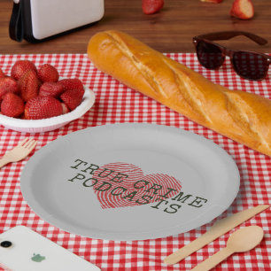 True Crime Podcast Lover  Paper Plate