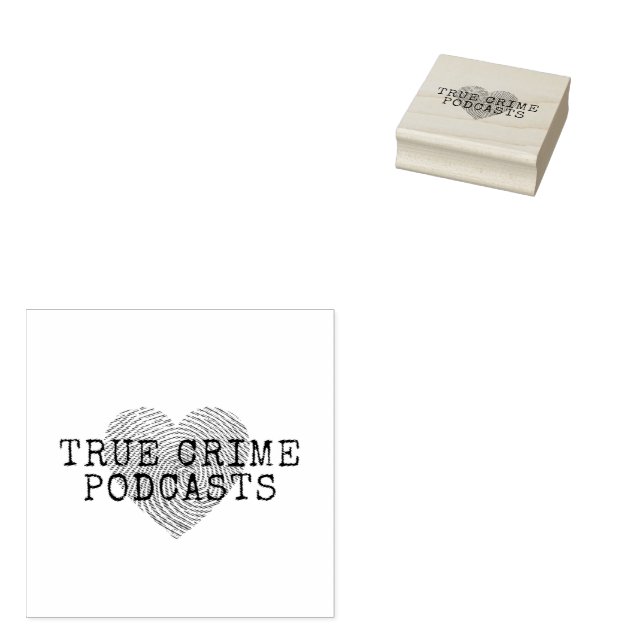 True Crime Podcast Lover  Rubber Stamp (Stamped)