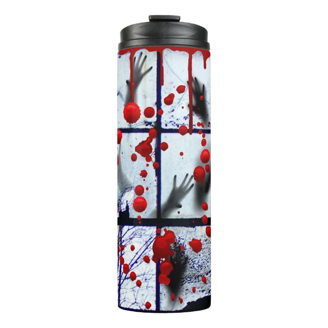 True Crime Podcast Watching Junkie Thermal Tumbler (Front)