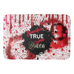True Crime Queen Personalised Bath Mat