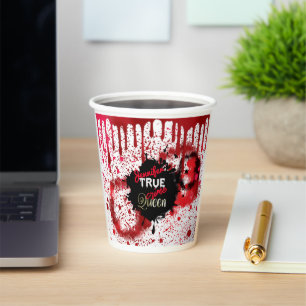 True Crime Queen Personalized  Paper Cups