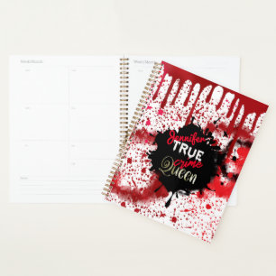 True Crime Queen Personalized Planner