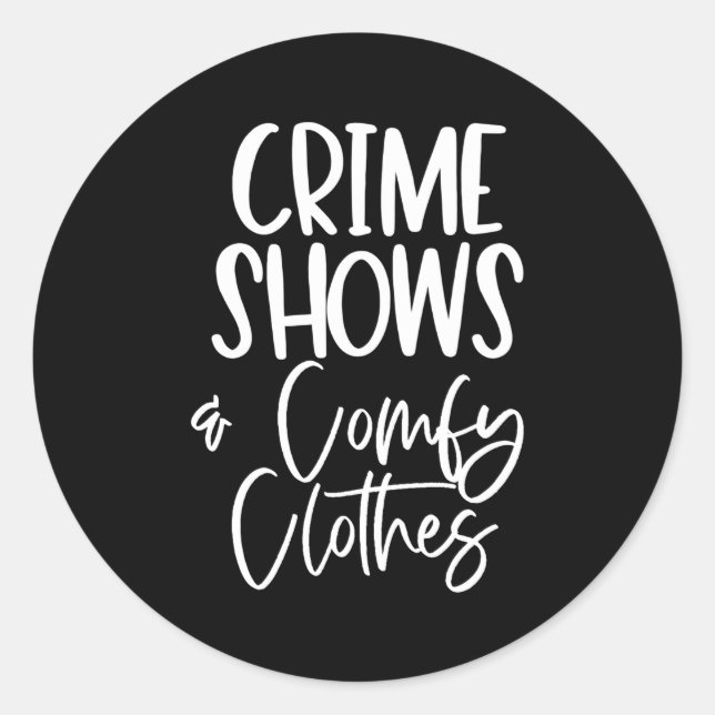 True Crime Shows Comfy Classic Round Sticker (Front)