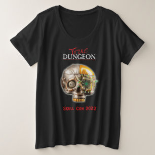 True Dungeon - Skull Con - ladies black scoop Plus Size T-Shirt