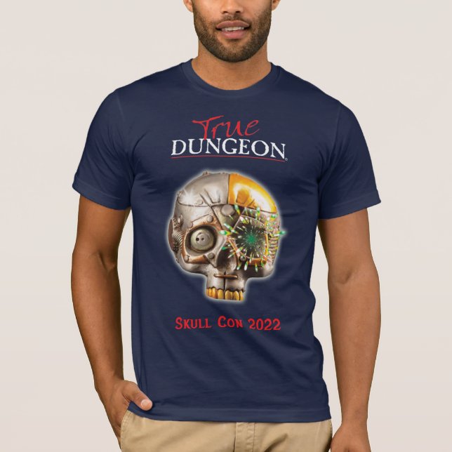 True Dungeon Skull Con - navy T-Shirt (Front)