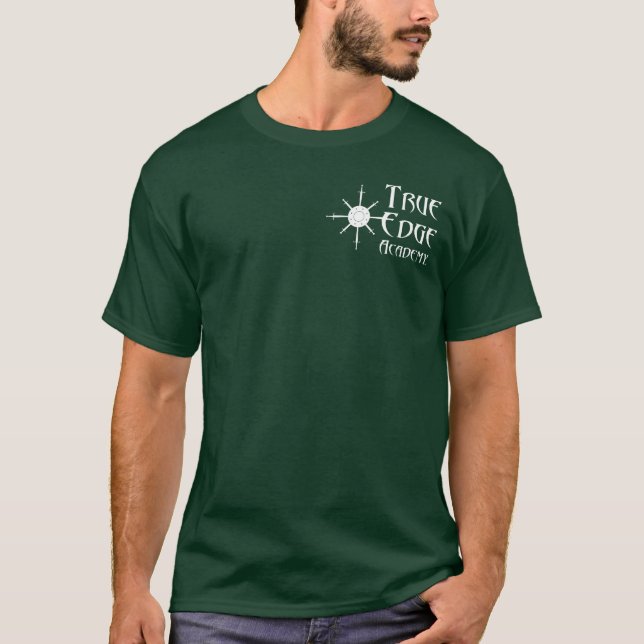 True Edge Academy Green T-shirt (Segno on back) (Front)