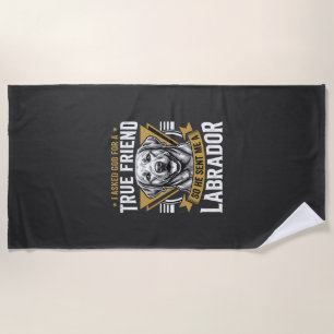 True Friend Labrador Dog Beach Towel