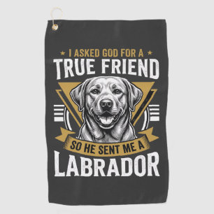 True Friend Labrador Dog Golf Towel