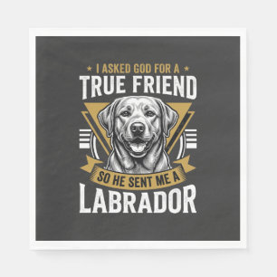 True Friend Labrador Dog Napkin