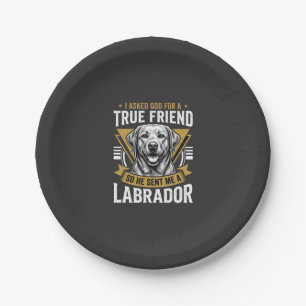True Friend Labrador Dog Paper Plate