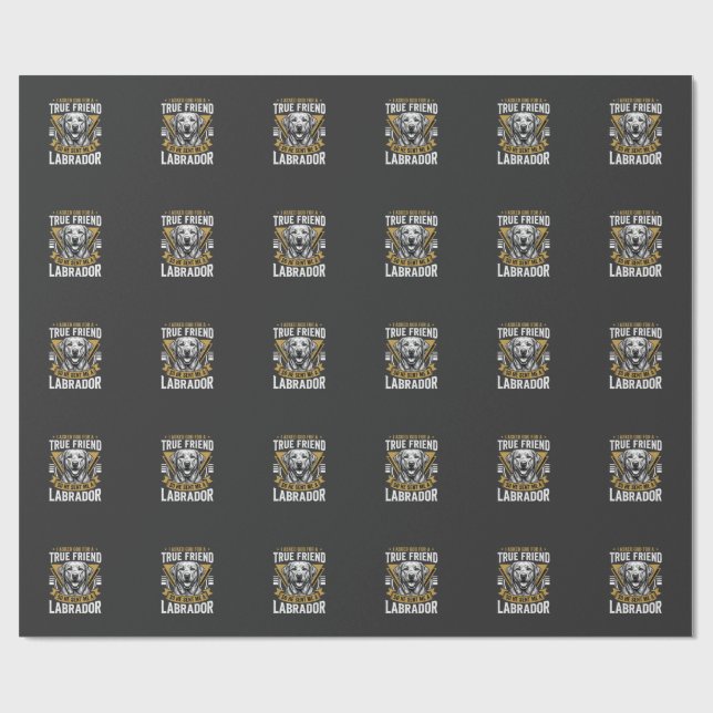 True Friend Labrador Dog Wrapping Paper (Flat)