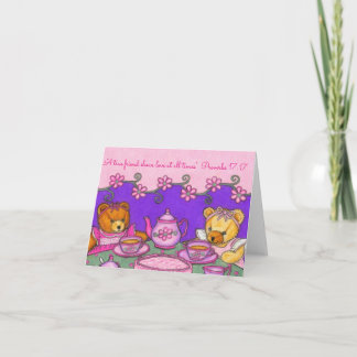 True Friend-Love All Times~Bears Party~Scriptures Card