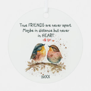 True friends are never apart, maybe in distance metal tree decoration
