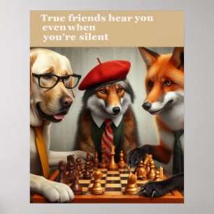 True friends understand you without talking poster