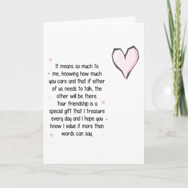 TRUE FRIENDSHIP ***HAPPY BIRTHDAY**** CARD (Front)