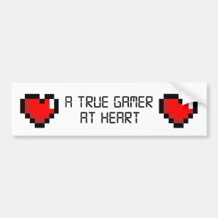 True Gamer at Heart Bumper Sticker