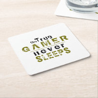 True Gamer Never Sleeps Typography Gamer