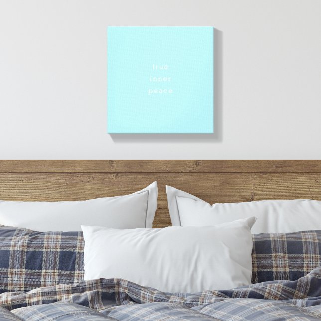 True Inner Peace | Minimal  Canvas Print (Insitu(Bedroom))