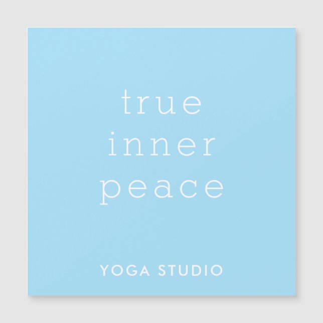 True Inner Peace Yoga Studio Magnetic Card (Front)