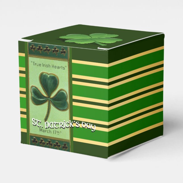 True Irish Heart St Patrick's Day CFB Favour Box (Front Side)