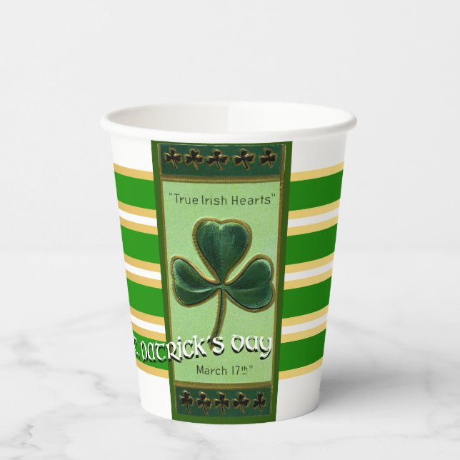 True Irish Heart St Patrick's Day PPC02 Paper Cups (Left)
