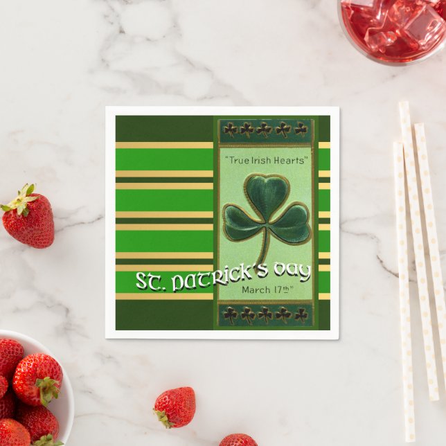 True Irish Heart St Patrick's Day PPN01 Napkin (Insitu)