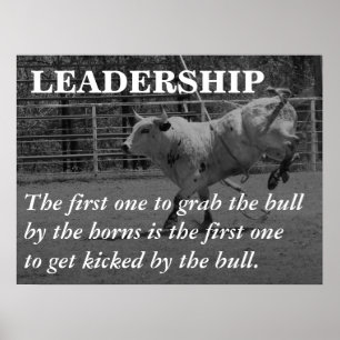 True leaders seize the bull by the horns (L) Poster