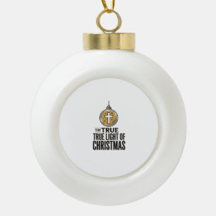 True Light of Christmas Vintage Christian Ornament
