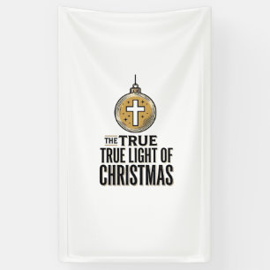 True Light of Christmas Vintage Christian Ornament Banner