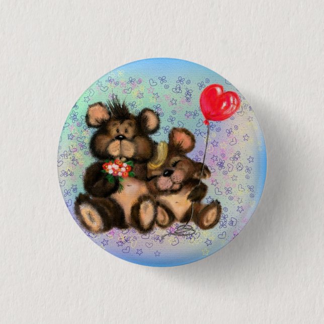 True Love 3 Cm Round Badge (Front)