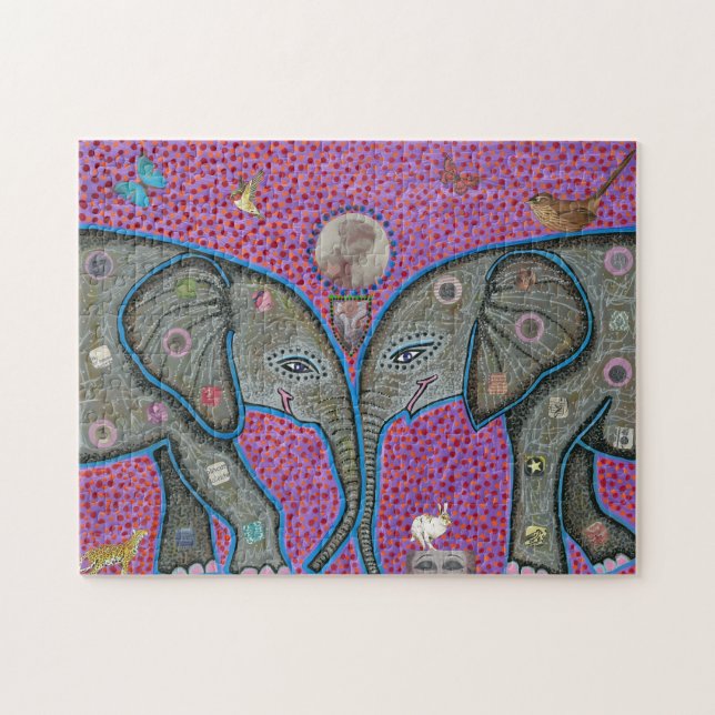 True Love African Elephants Puzzle (Horizontal)