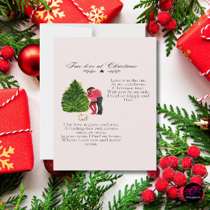 True Love at Christmas Romantic Couple Poem Card