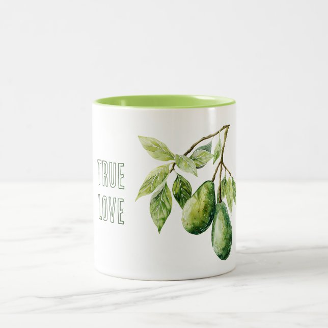 True Love Avocados Two-Tone Coffee Mug (Center)