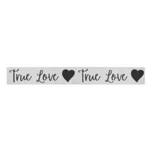 True Love Black Glitter Valentine's Grosgrain Ribb Ribbon