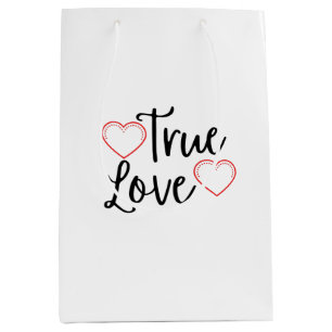 True Love Black Valentine's Medium Gift Bag
