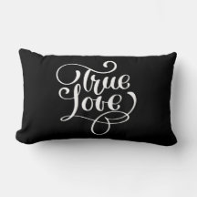 True Love Black & White Typography Wedding Bridal