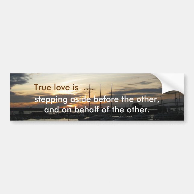 True love bumper sticker (Front)