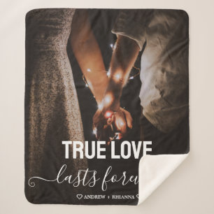 True Love Couple Photo Fleece Blanket