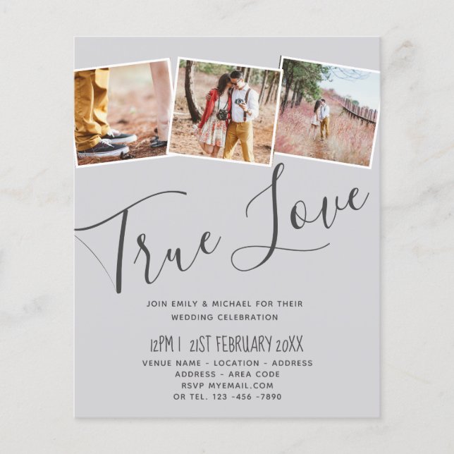 True Love ENGAGEMENT Party Invitations Save Dates (Front)