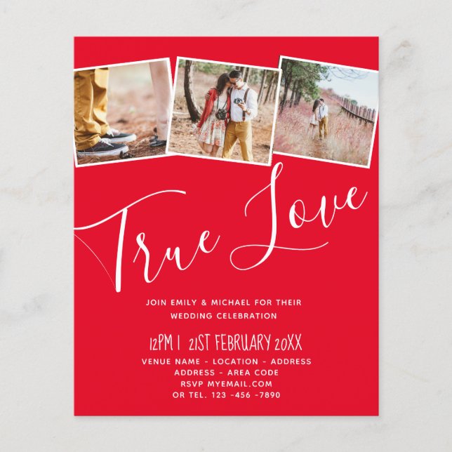 True Love ENGAGEMENT Party Invitations Save Dates (Front)