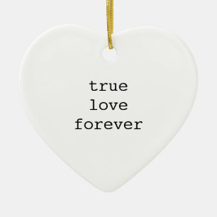 True Love Forever Your Initials Valentine Ceramic Tree Decoration