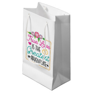 True love greatest adventure engagement party small gift bag