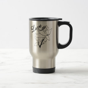 True Love Heart Roses Valentine's Day Sweetest Travel Mug