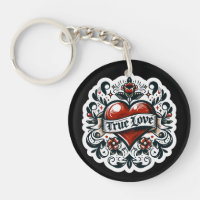 True Love Heart Tattoo Sticker Style Artistic