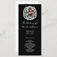 True Love Heart Tattoo Sticker Wedding Program
